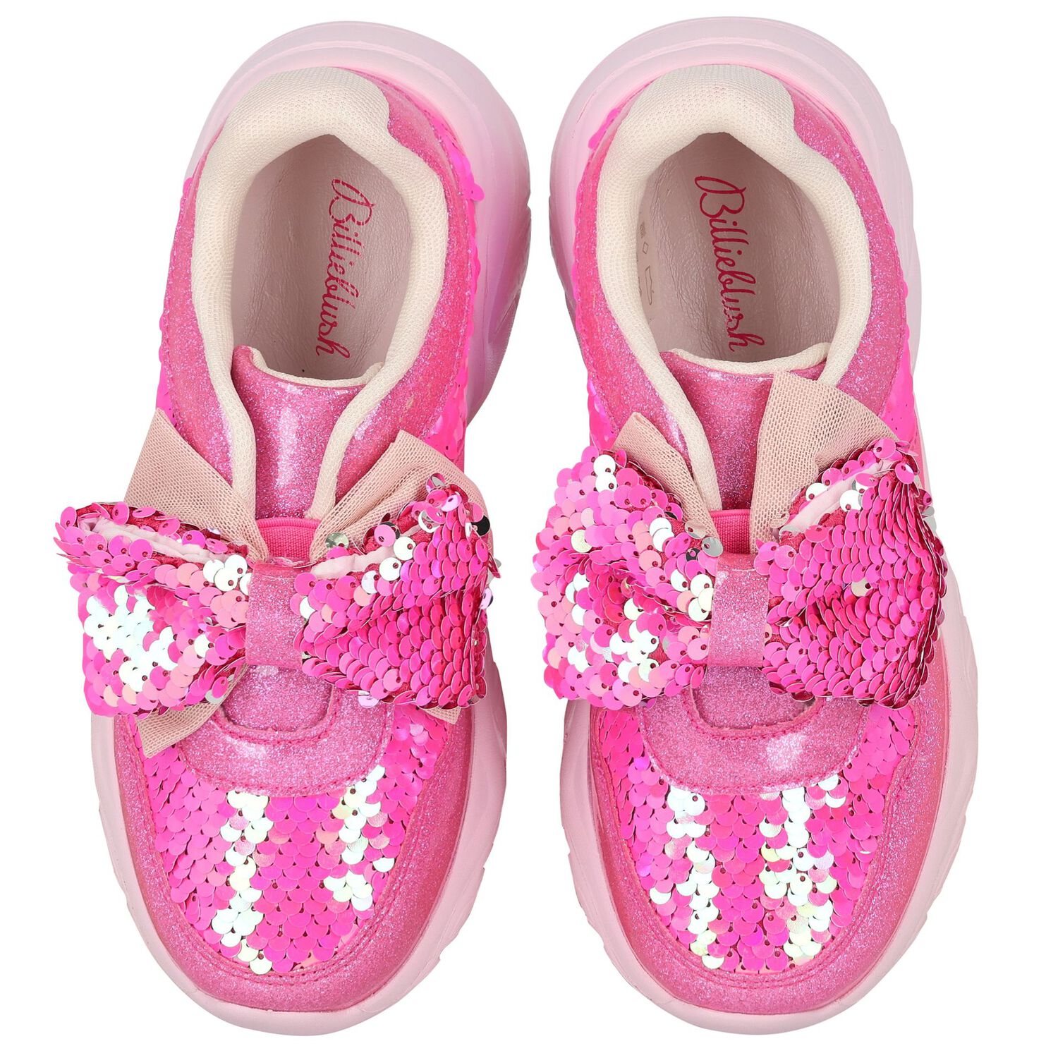 Girls Pink Sequins Trainers, 1, hi-res image number null