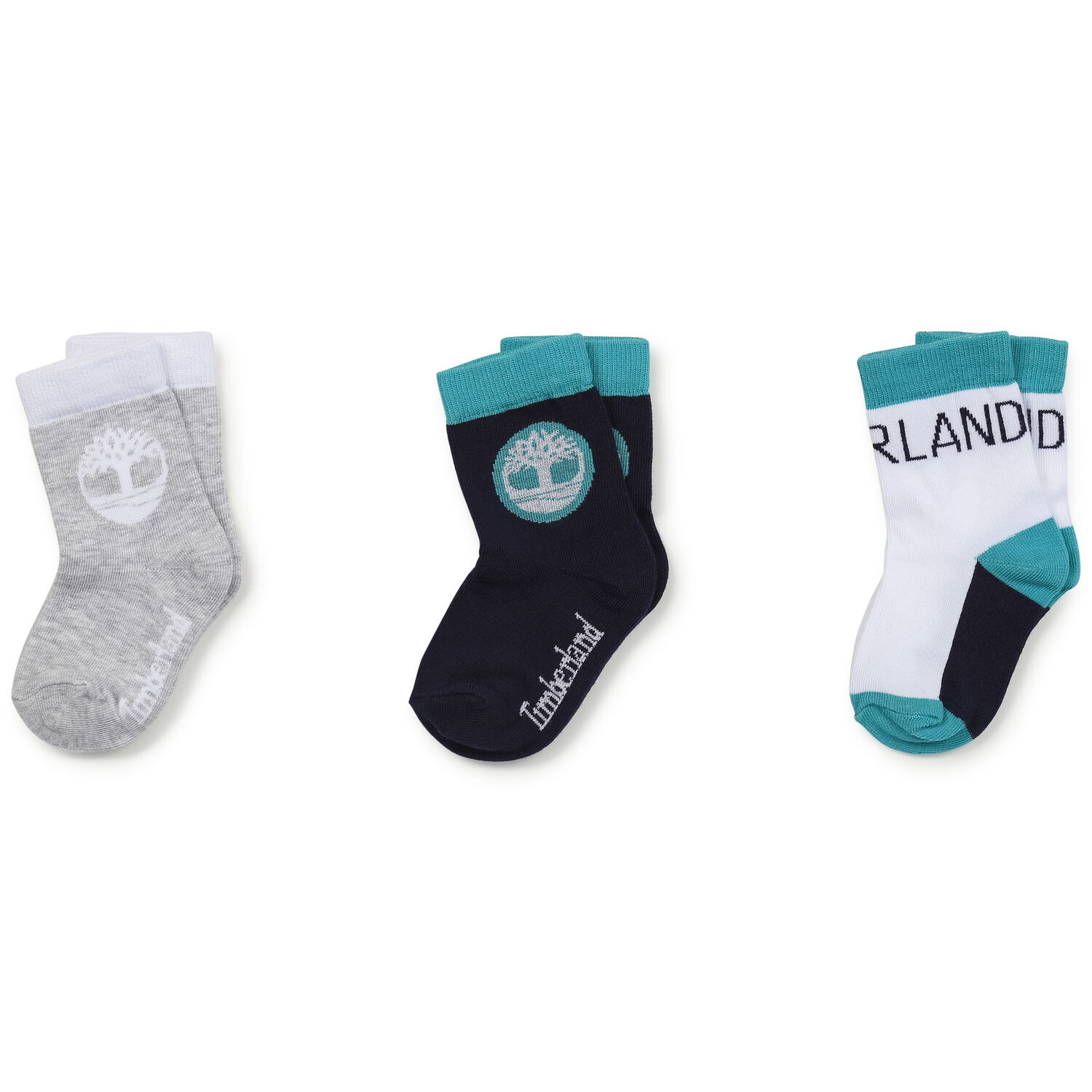 Boys Blue & White Logo Socks, 2, hi-res