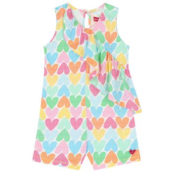 Girls Multi-Coloured Heart Playsuit