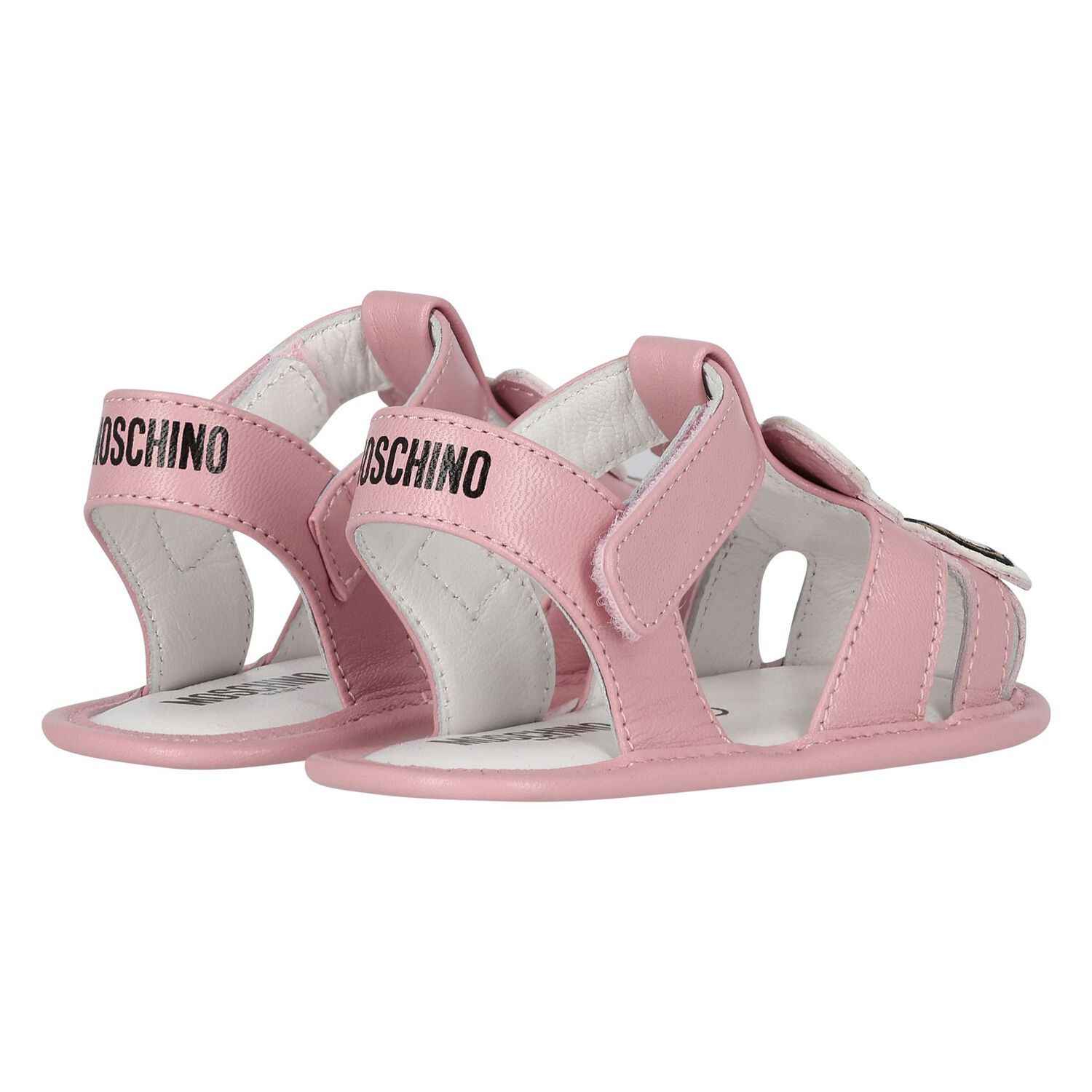 Baby Girls Teddy Bear Logo Sandals, 1, hi-res