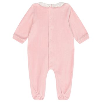Baby Girls Pink Logo Babygrow
