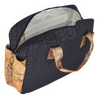 Navy Blue & Beige Logo Baby Changing Bag, 1, hi-res