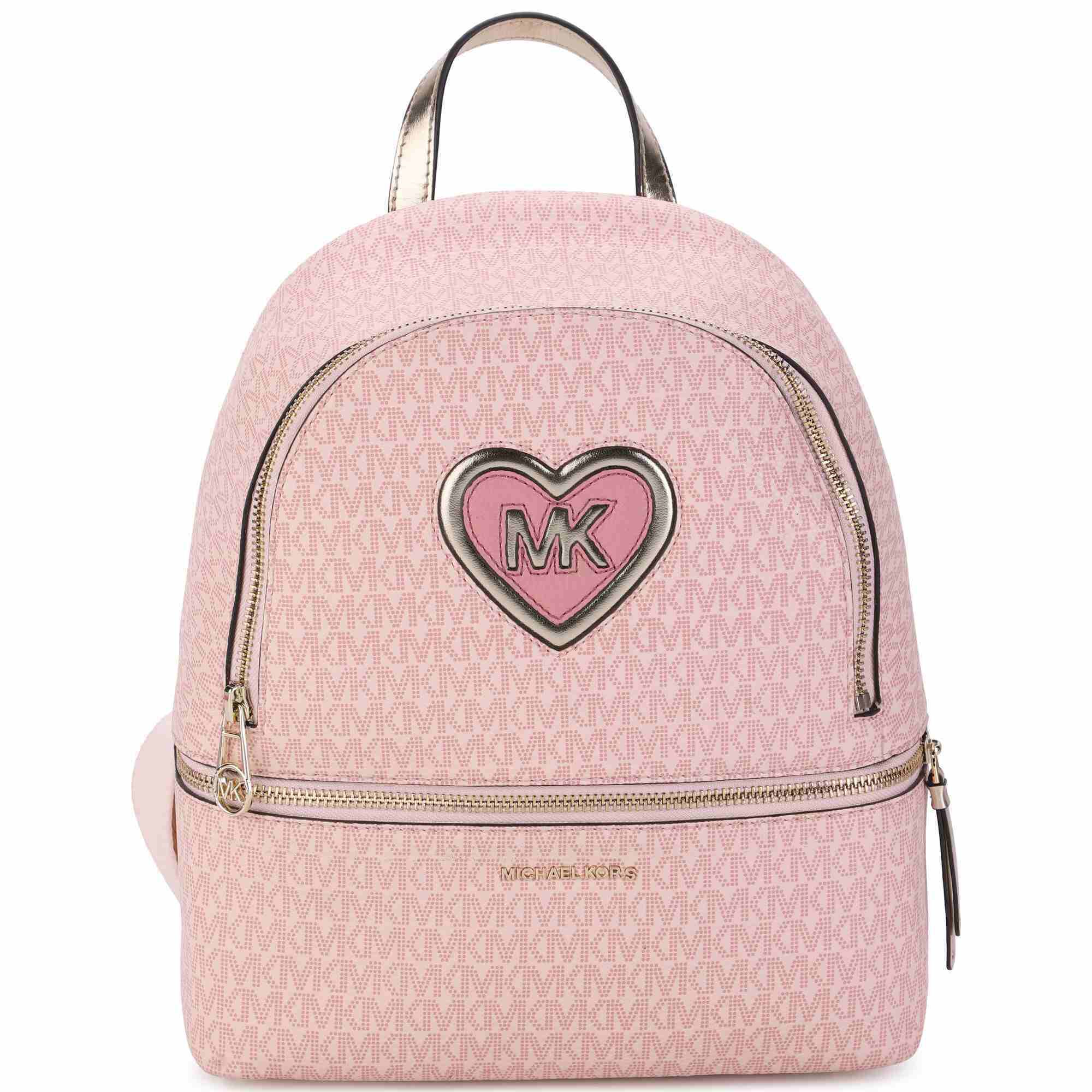 MICHAEL KORS Girls Pink Logo Backpack Junior Couture UK