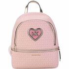 Girls Pink Logo Backpack, 2, hi-res