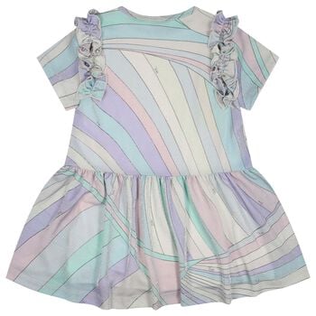 Girls Multi-Coloured Ruffled Iride Dress