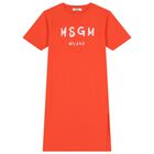 Girls Red Logo Dress, 2, hi-res