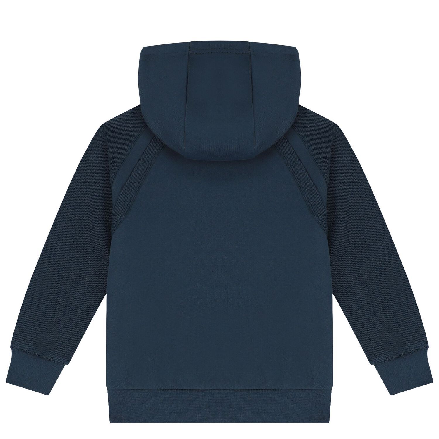 Boys Blue Logo Hooded Zip Up Top, 1, hi-res