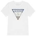Boys White Logo T-Shirt, 3, hi-res