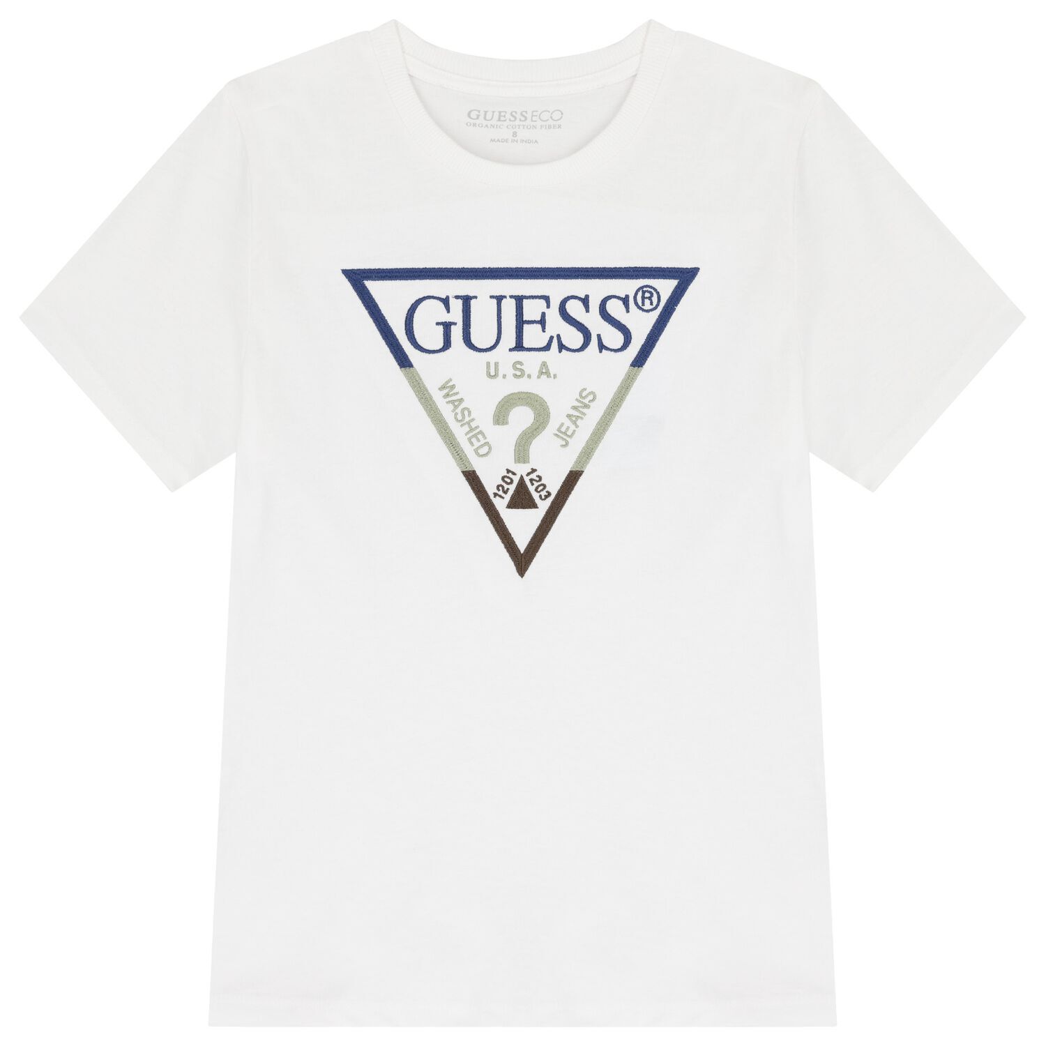 Boys White Logo T-Shirt, 3, hi-res