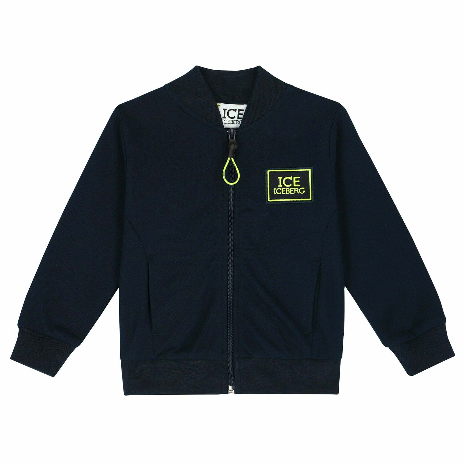 Younger Boys Navy Logo Zip Up Top, 1, hi-res image number null