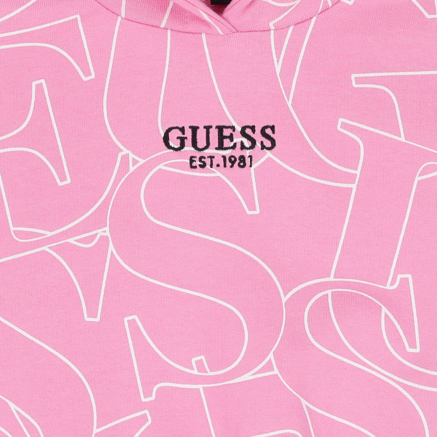 Girls Pink Logo Hooded Top, 1, hi-res