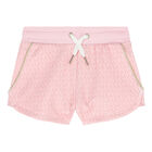 Girls Pink Logo Shorts, 1, hi-res