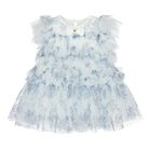 Baby Girls Blue Tulle Dress, 2, hi-res