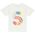 Younger Girls Ivory Logo T-Shirt, 1, hi-res