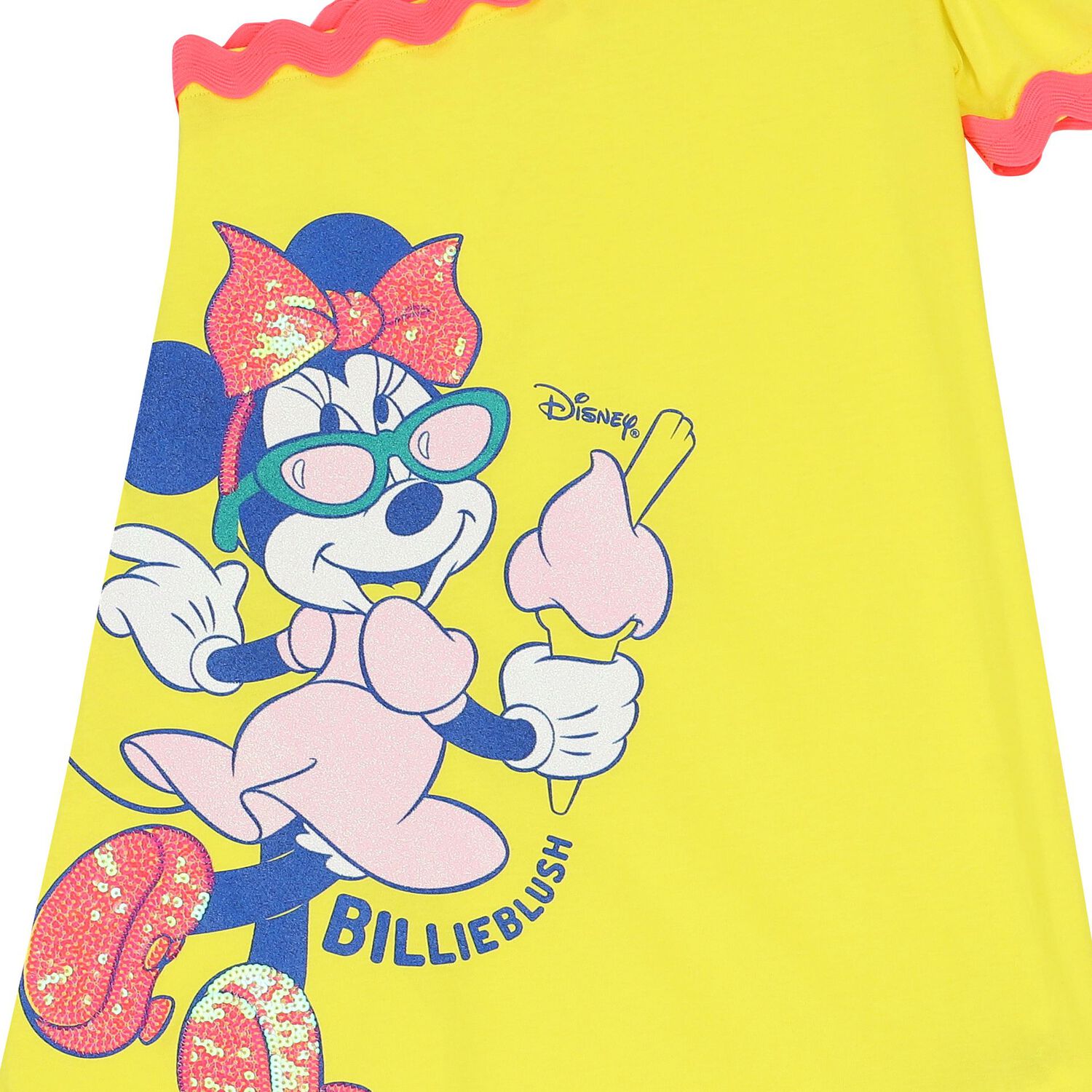 Girls Yellow Minnie Mouse Dress, 1, hi-res