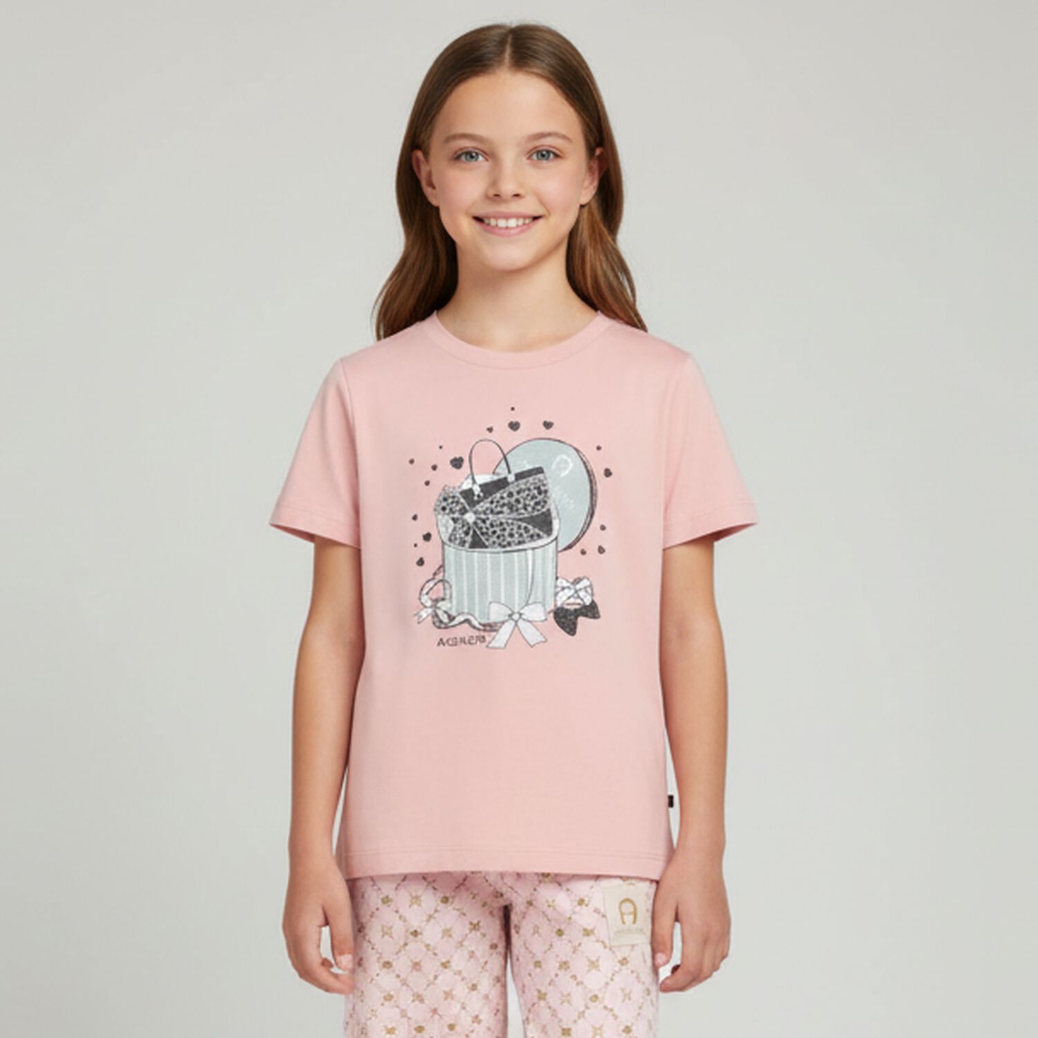 Girls Pink Bag T-Shirt, 3, hi-res