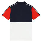 Boys Red, White & Black Logo Polo Shirt, 1, hi-res