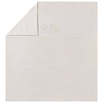 Ivory Floral Baby Blanket