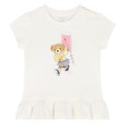 Baby Girls Ivory & Blue Gingham Shorts Set, 1, hi-res