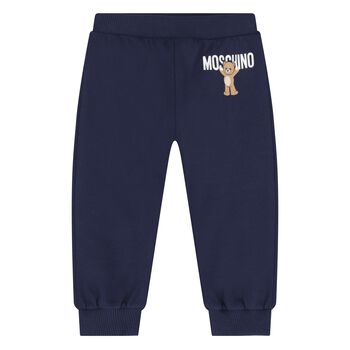 Younger Navy Blue Teddy Bear Logo Joggers