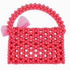 Girls Pink Beaded Handbag, 1, hi-res