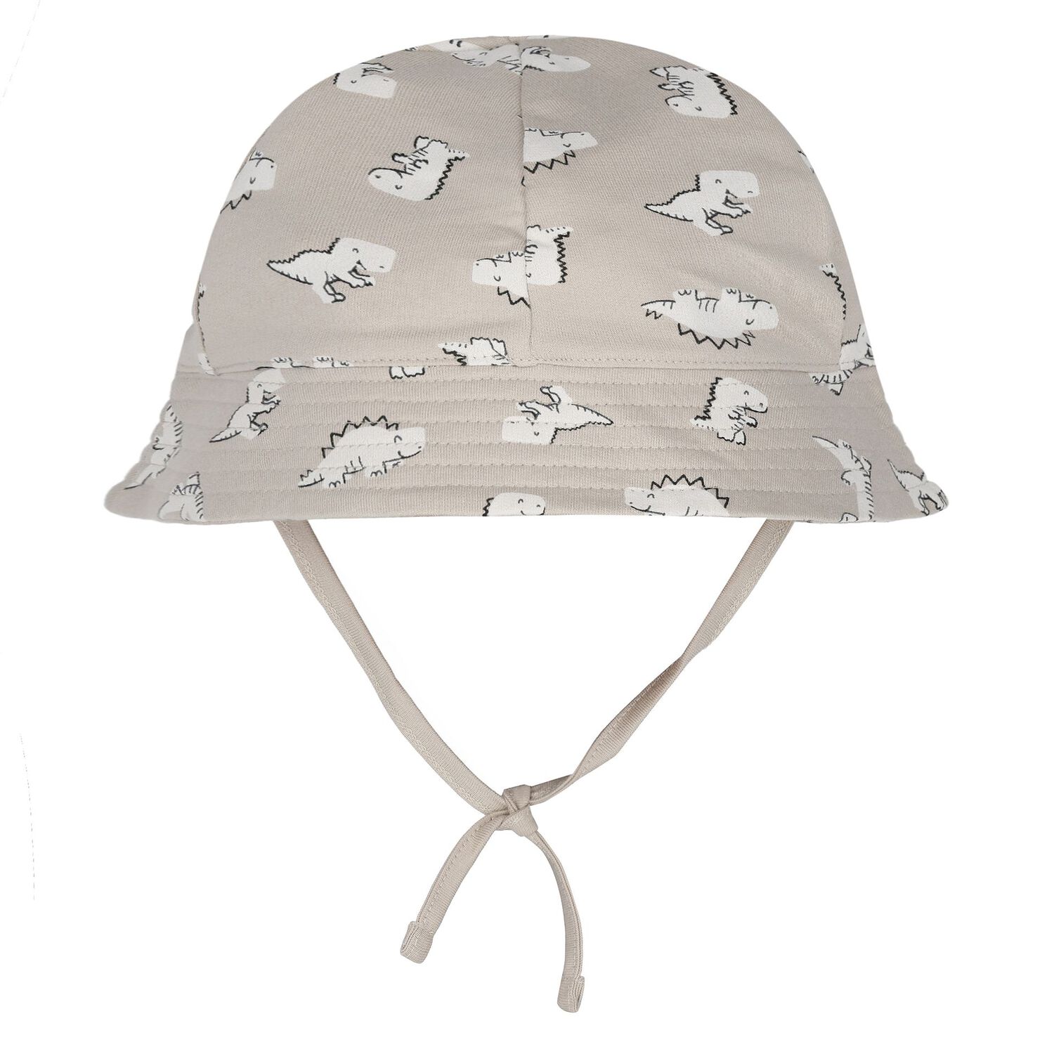 Younger Boys Beige & White Dinosaur Shorts Set, 2, hi-res