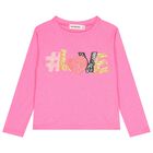 Girls Pink Long Sleeve Top, 1, hi-res