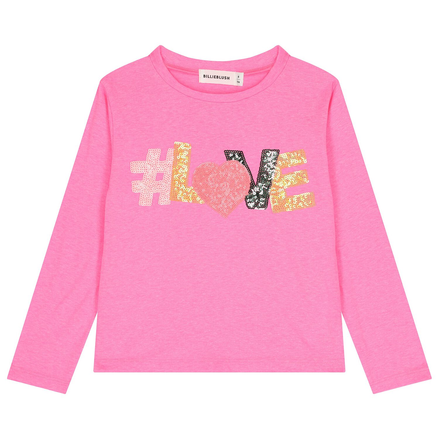 Girls Pink Long Sleeve Top, 1, hi-res