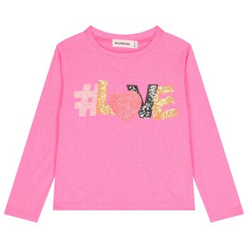 Girls Pink Long Sleeve Top