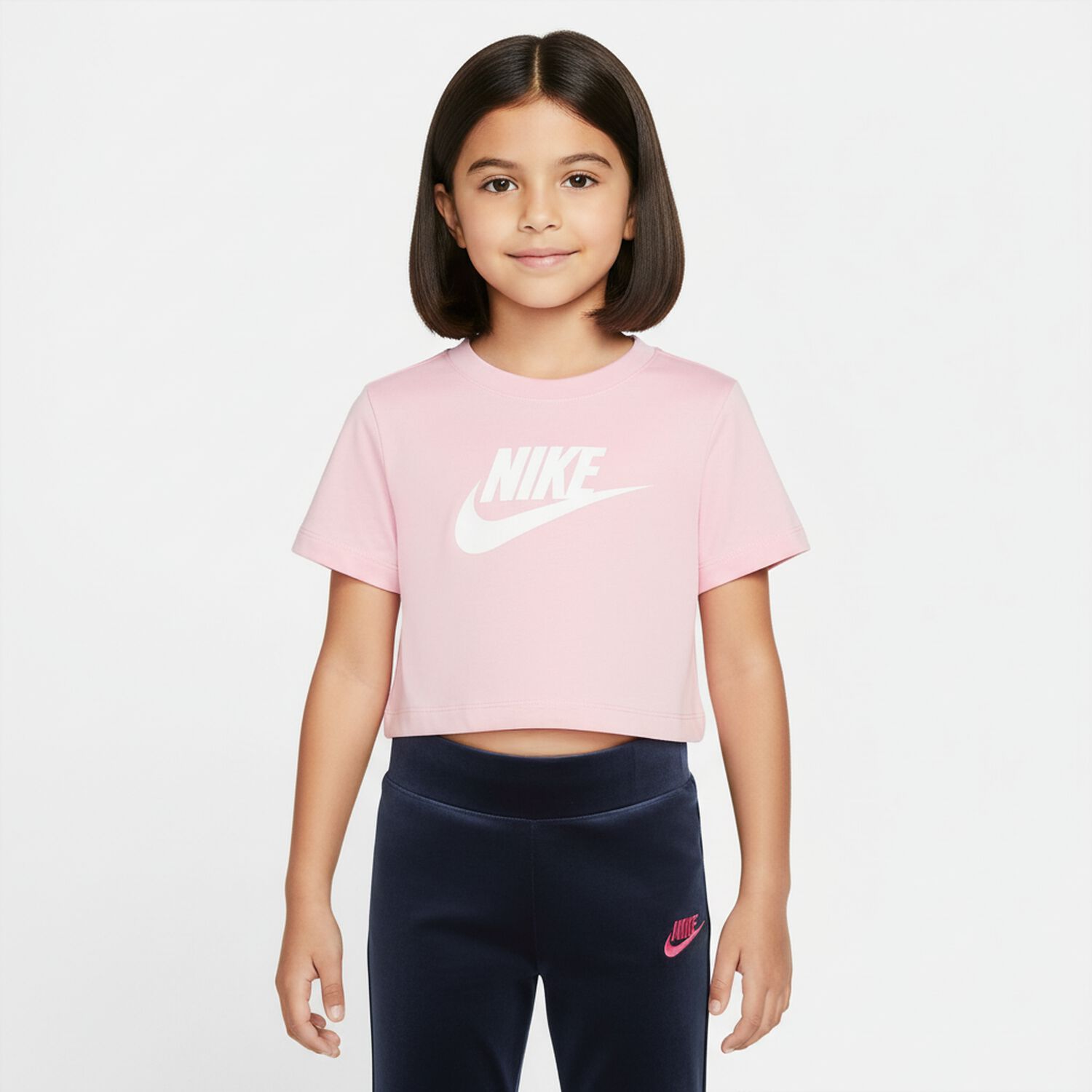 Girls Pink & White Logo T-Shirt, 3, hi-res
