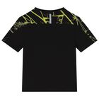 Boys Black Logo T-Shirt, 1, hi-res