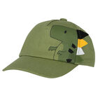 Younger Boys Green Dinosaur Hat, 1, hi-res