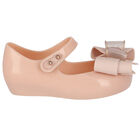 Younger Girls Pink Bow Jelly Shoes, 1, hi-res