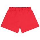 Girls White & Red Shorts Set, 1, hi-res