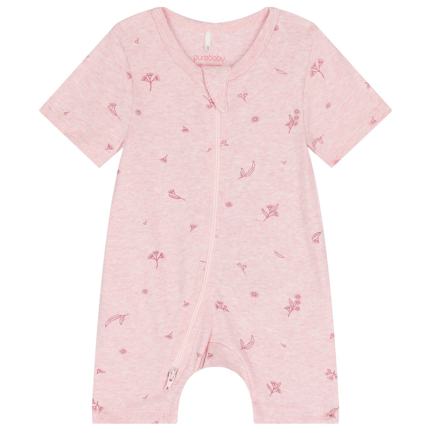 Baby Girls White & Pink Rompers ( 2 Pack ), 1, hi-res