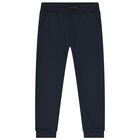 Boys Navy Blue, Grey & Yellow Tracksuit Set (3 Piece), 1, hi-res