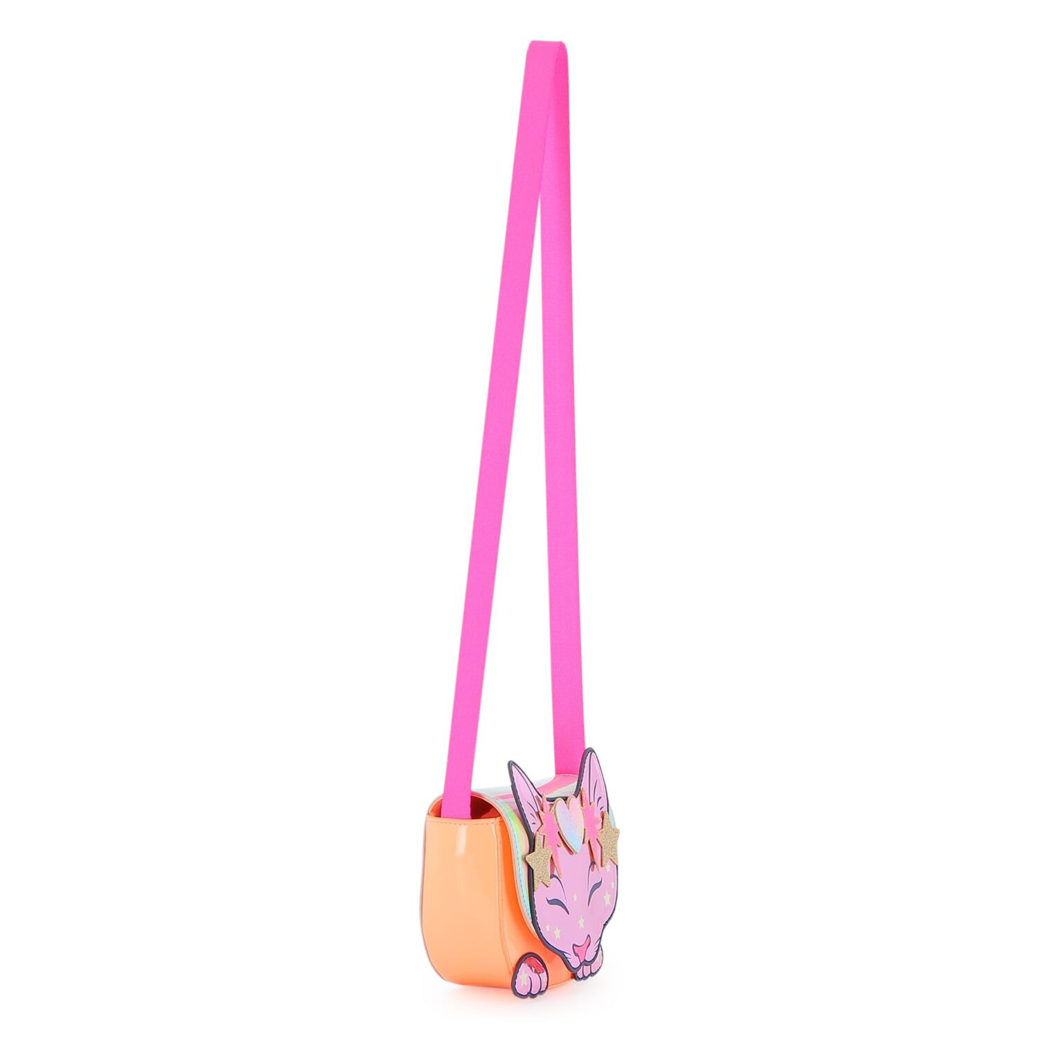 Girls Pink & Orange Cat Bag , 1, hi-res