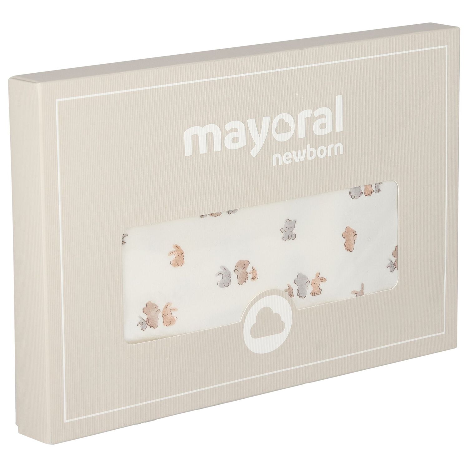 Ivory Teddy Bear & Rabbit Baby Blanket, 1, hi-res