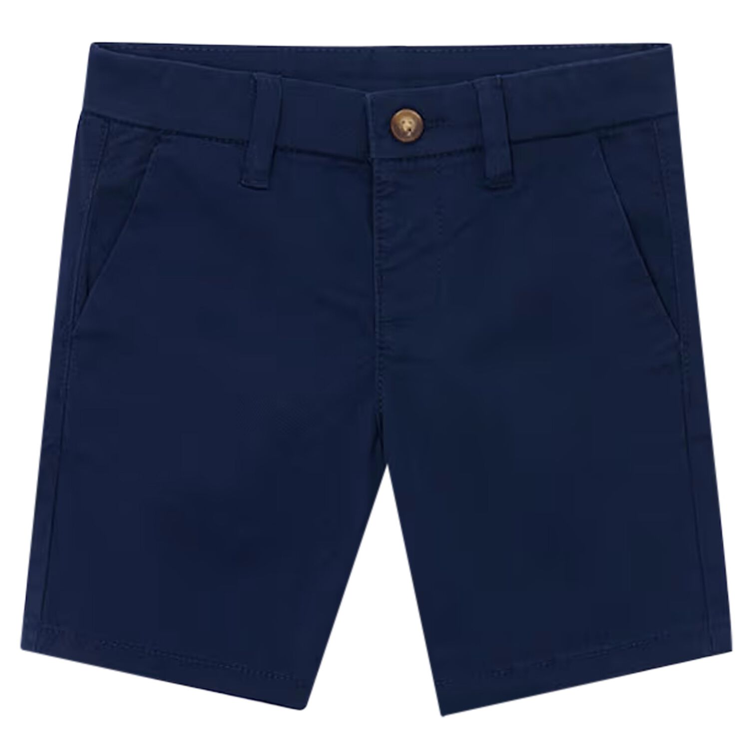 Boys Navy Blue Chino Shorts, 5, hi-res