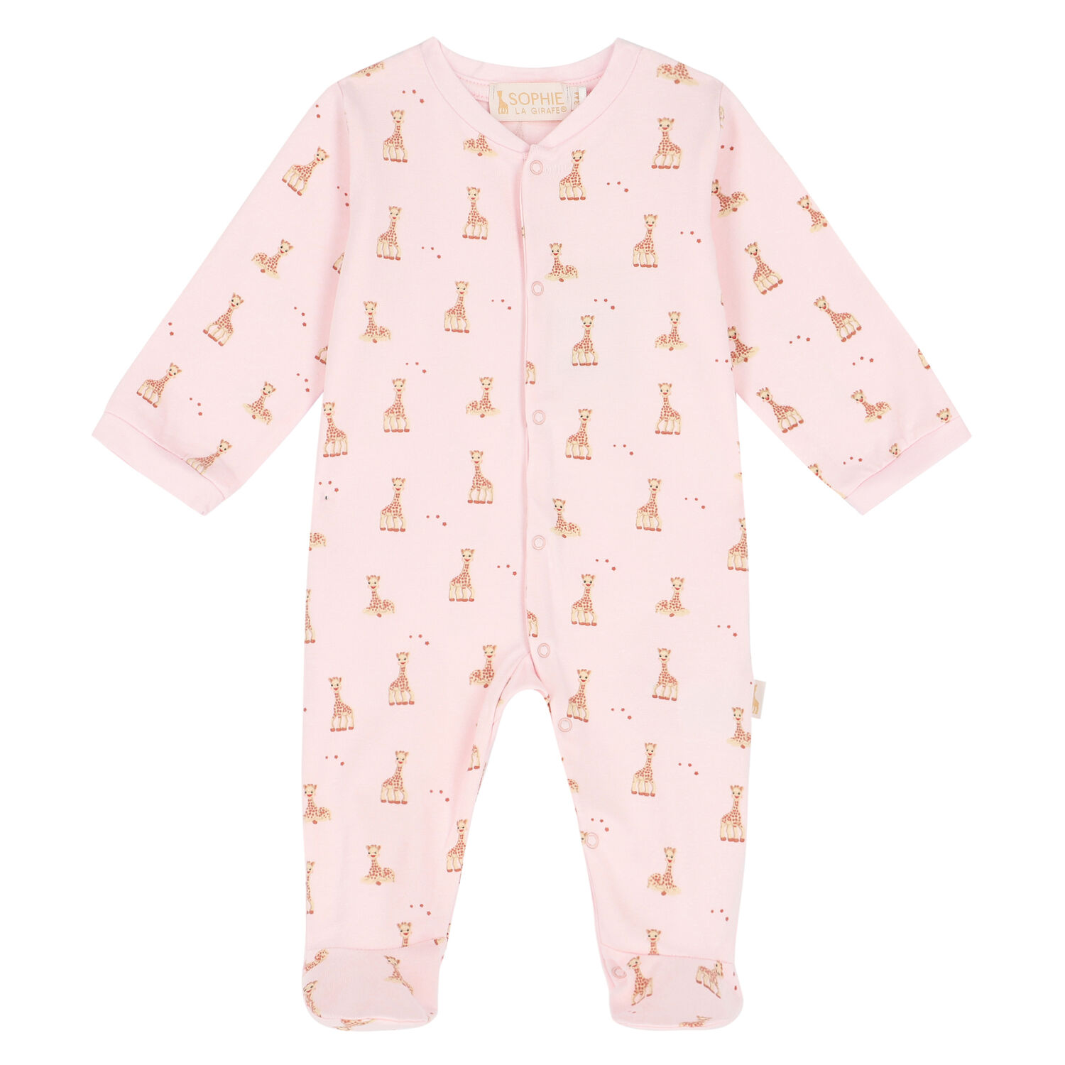Baby Girls Pink Logo Babygrow, 3, hi-res