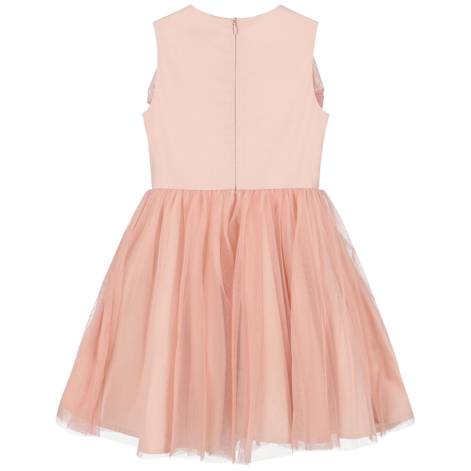 Girls Pink Tulle Bow Dress, 2, hi-res image number null