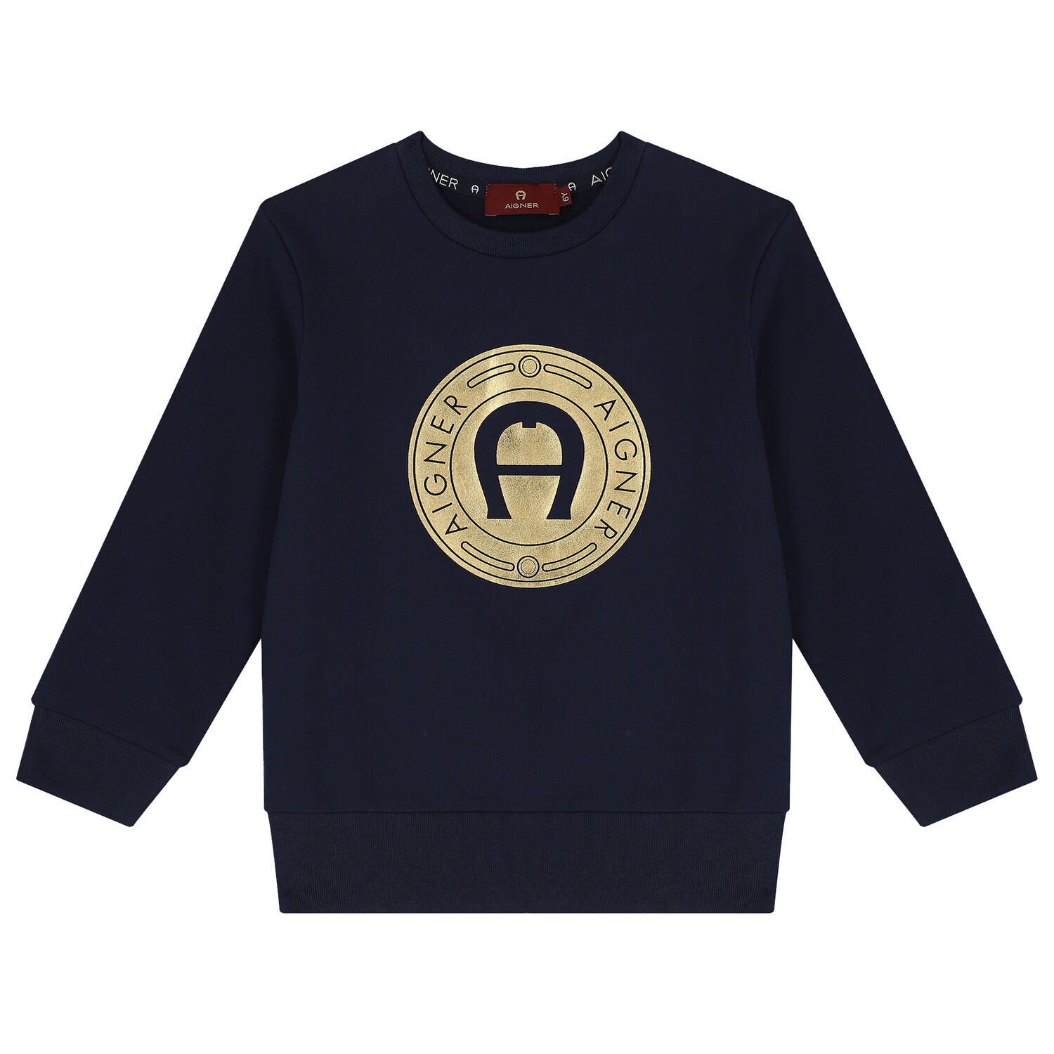 Boys Navy Logo Sweatshirt, 1, hi-res