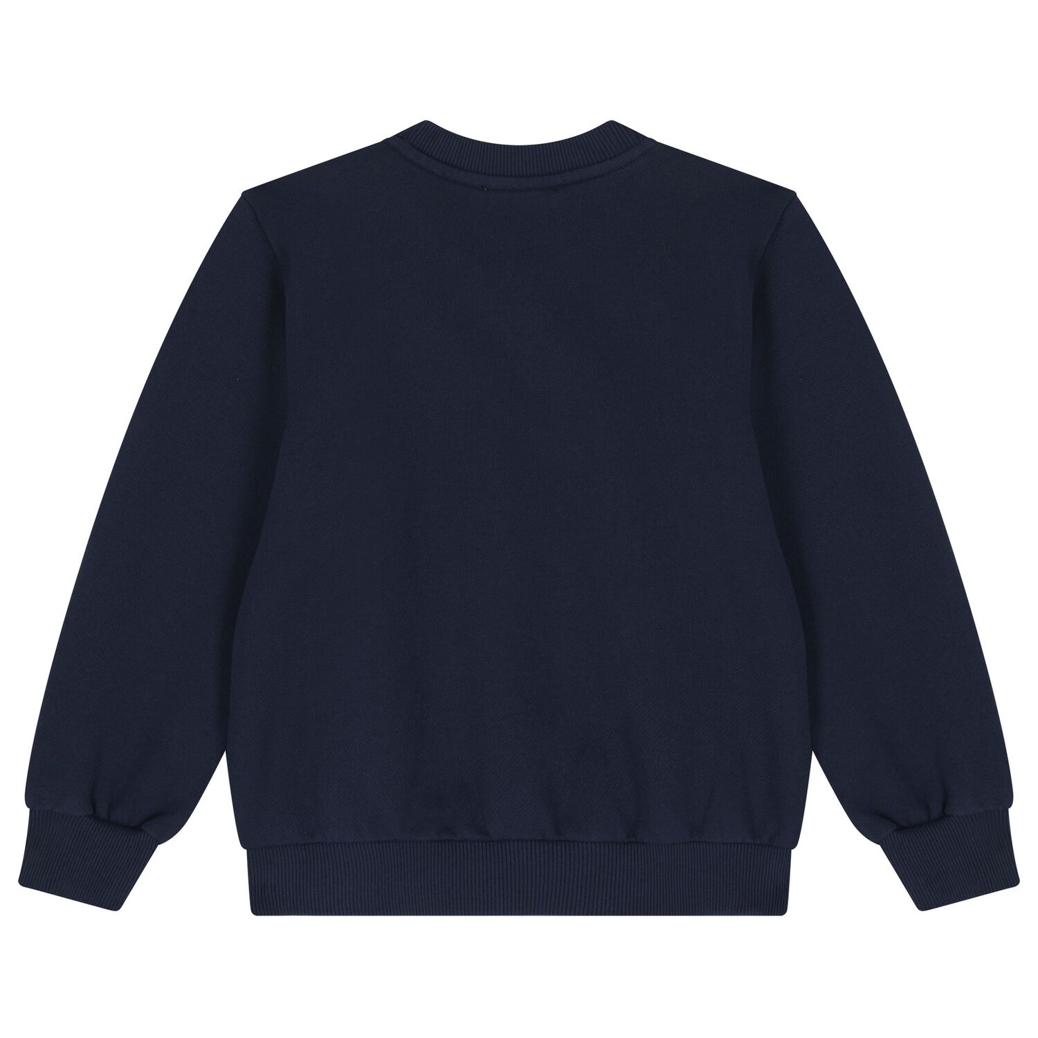 Girls Navy Blue Floral Logo Sweatshirt, 2, hi-res