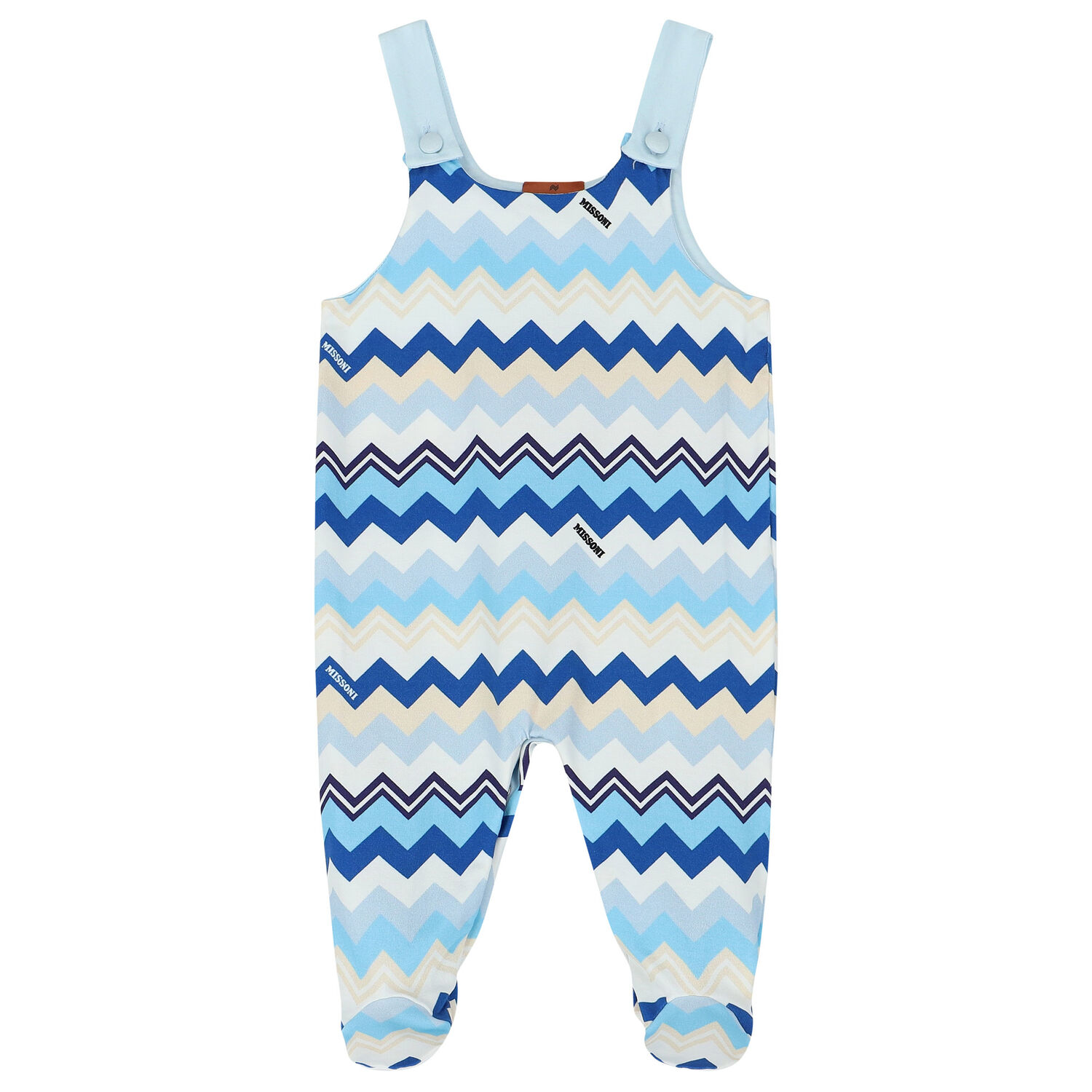 Blue & White Zigzag Bodysuit Set, 1, hi-res