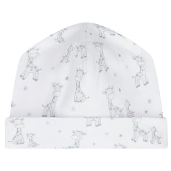 Ivory & Grey Giraffe Baby Hat