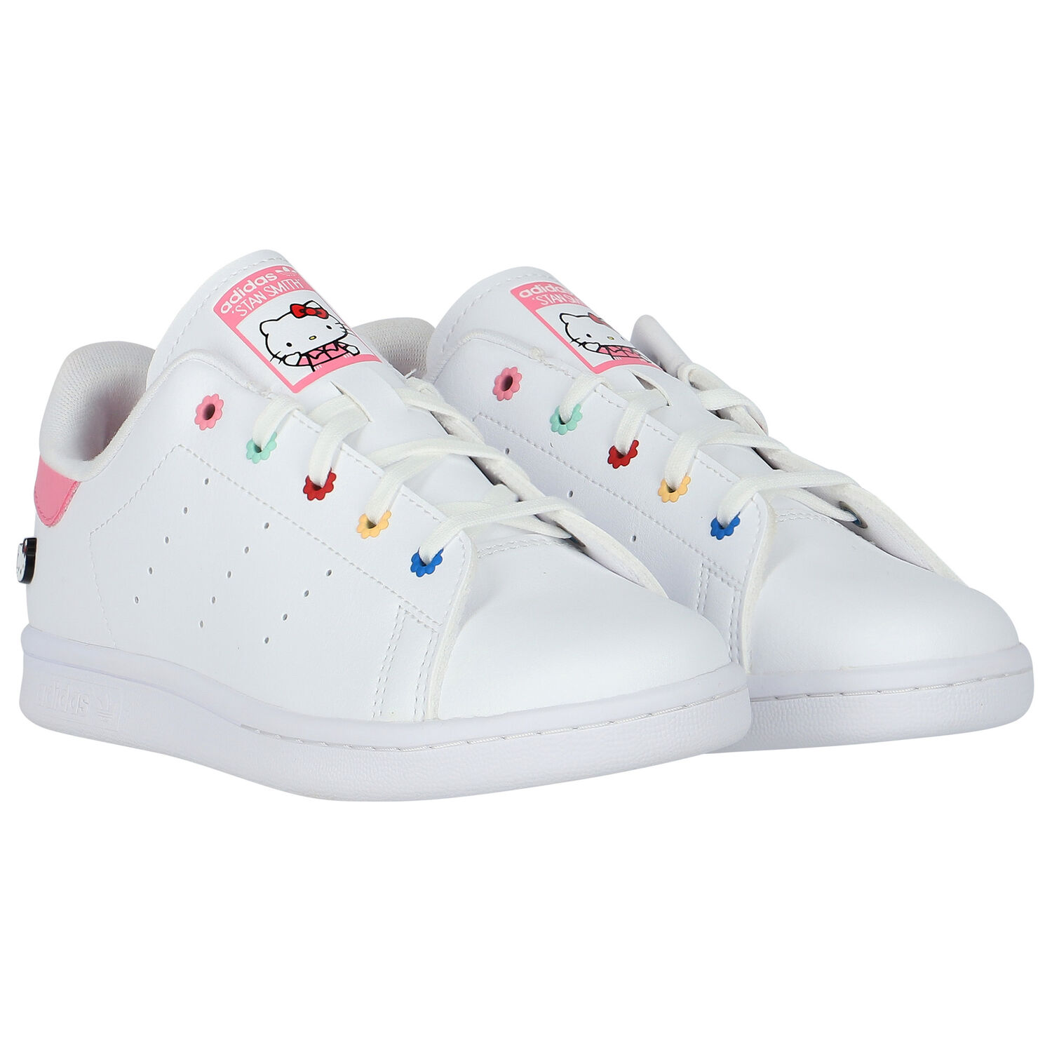 White & Pink Hello Kitty Stan Smith Trainers, 1, hi-res