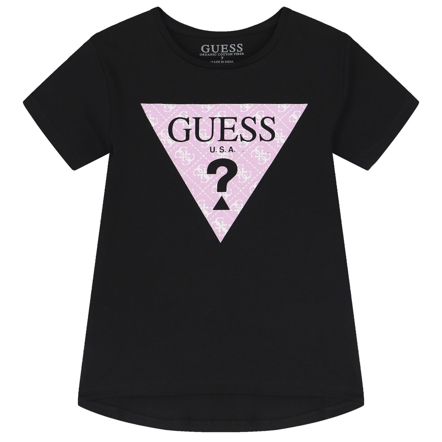Girls Black Logo T-Shirt, 3, hi-res