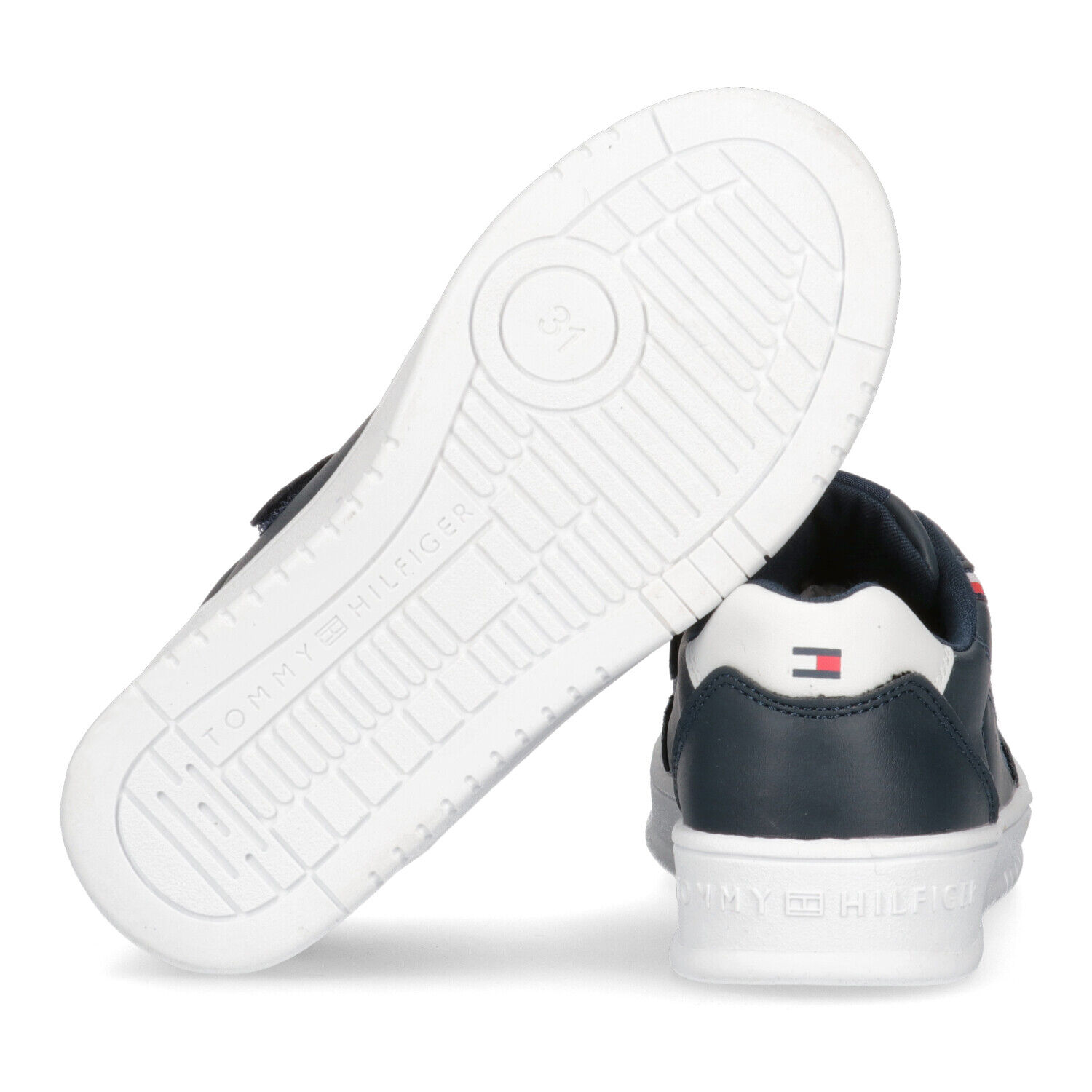 Boys Navy Blue Trainers, 1, hi-res