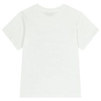 White Teddy Bear Logo T-Shirt