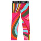 Girls Pink & Green Logo Iride Leggings, 2, hi-res